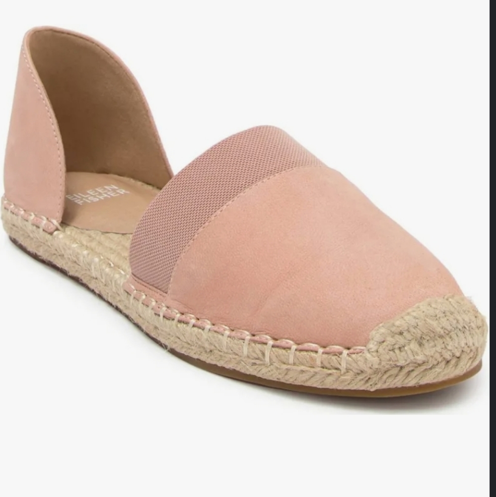 Eileen Fisher Leather Blush Pink Espadrilles